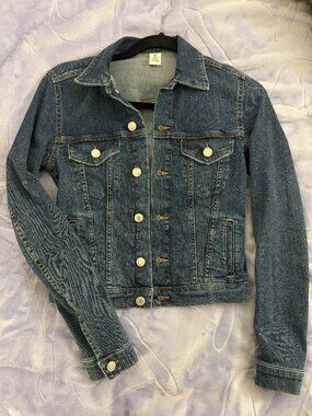 H&M &denim Medium Blue Jean Jacket in Size 0/EU 32/XS